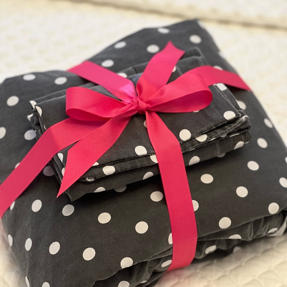 PBTeen full size sheet set with 2 standard cases. Great used condition